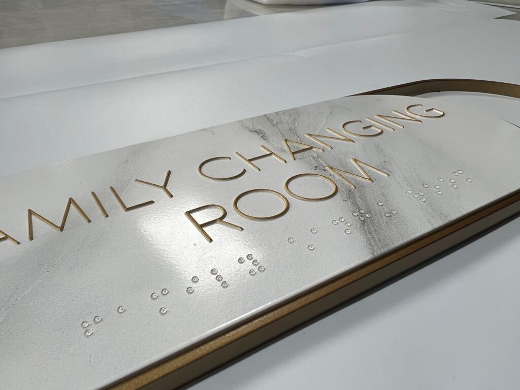 High-end braille sign for an exclusive building