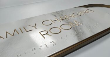 High-end braille sign for an exclusive building